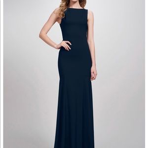Theia Bridesmaids-Bianca Dress in Navy. Size 4